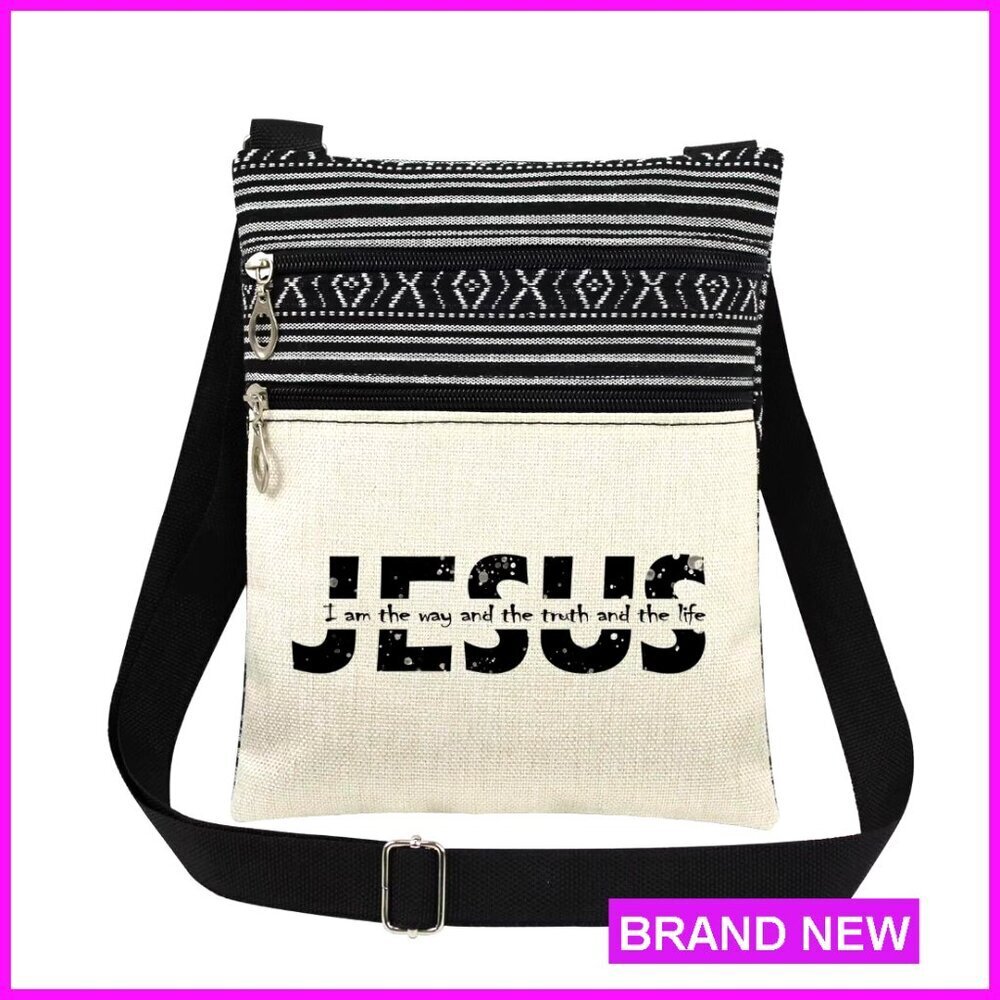 Polyester Crossbody Bag with Adjustable Strap and Dual Pockets